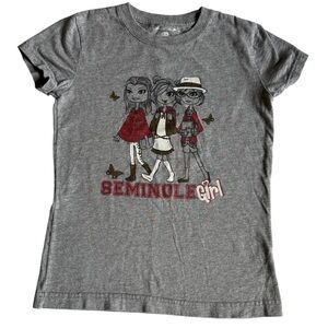Florida State Seminole Girl Gray Kids T-Shirt size 8-10